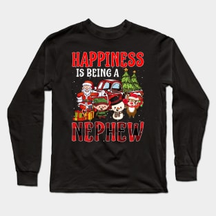 Happiness Is Being A Nephew Christmas Long Sleeve T-Shirt